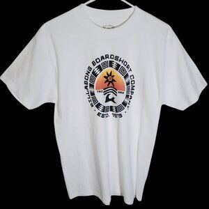 Billabong Boardshort Company T Shirt Men M White Short Sleeve Crew Neck Cotton